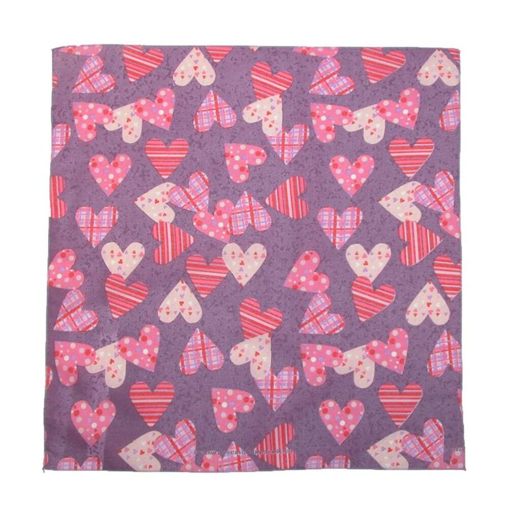 Purple Heart Patterned Scarf